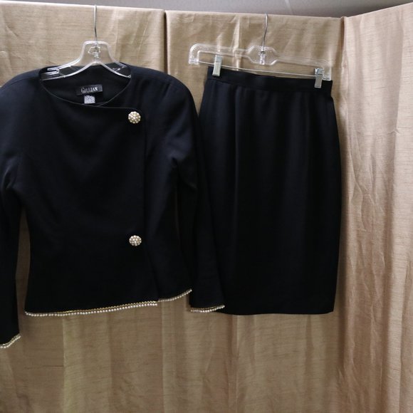 Elegant Gillian Black Pearl Suit #320 - Picture 5 of 6